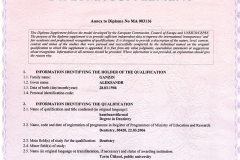 Diploma supplement 2010 year
