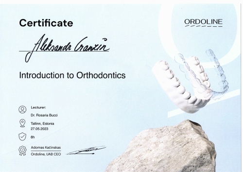 Introduction to orthodontics- Lecturer: Dr. Rosaria Bucci 27.05.2023